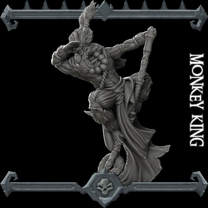 Monkey King Miniature - Various Sizes | Dungeons and Dragons | Pathfinder | War Gaming