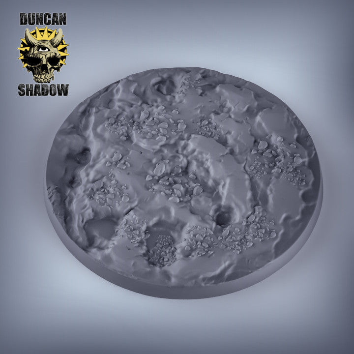 Blasted Wastetland Bases | Highly Detailed Scenic Bases | 28mm 32mm for DnD D&D Tabletop Gaming | Duncan Shadow