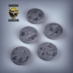 Blasted Wastetland Bases | Highly Detailed Scenic Bases | 28mm 32mm for DnD D&D Tabletop Gaming | Duncan Shadow