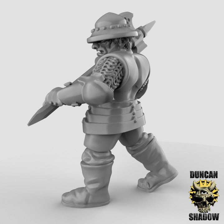 Man at Arms Knights with Polearms - Resin Miniature for DnD & Warhammer | 28mm/32mm