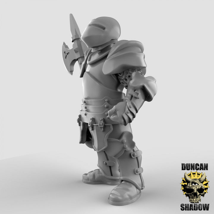 Man at Arms Knights with Polearms - Resin Miniature for DnD & Warhammer | 28mm/32mm