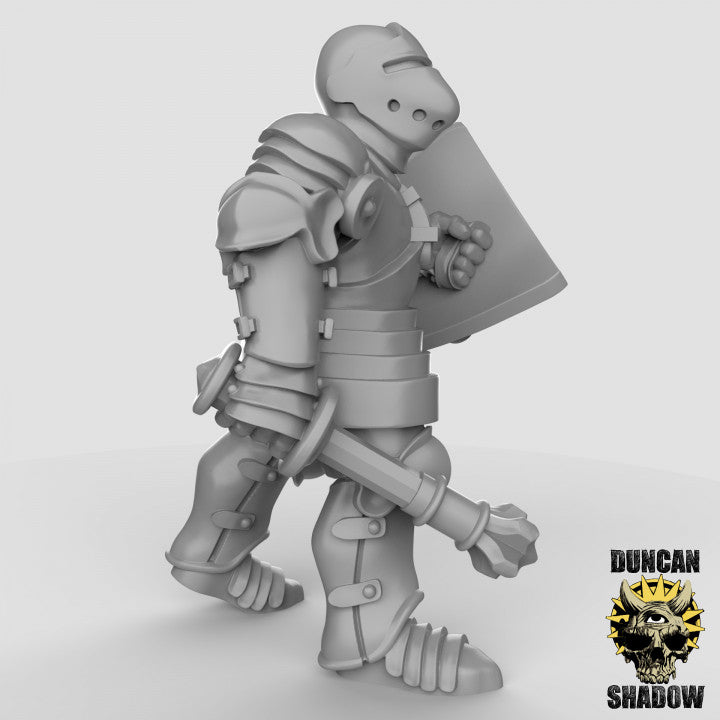 Man at Arms Knights with blunt weapons - Resin Miniature for DnD & Warhammer | 28mm/32mm