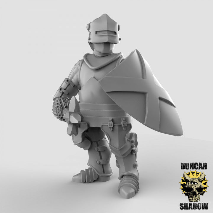 Man at Arms Knights with blunt weapons - Resin Miniature for DnD & Warhammer | 28mm/32mm