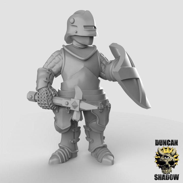 Man at Arms Knights with blunt weapons - Resin Miniature for DnD & Warhammer | 28mm/32mm