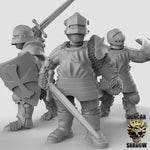 Man at arms Knights with swords - Resin Miniature for DnD & Warhammer | 28mm/32mm