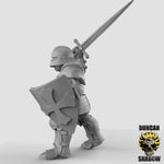 Man at arms Knights with swords - Resin Miniature for DnD & Warhammer | 28mm/32mm