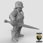 Man at arms Knights with swords - Resin Miniature for DnD & Warhammer | 28mm/32mm