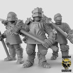 Man at Arms Knights with warhammer's - Resin Miniature for DnD & Warhammer | 28mm/32mm