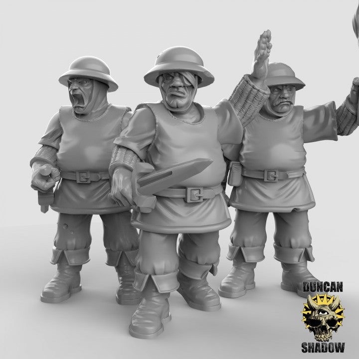 Town Guards with Daggers - Resin Miniature for DnD & Warhammer | 28mm/32mm