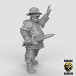 Town Guards with Daggers - Resin Miniature for DnD & Warhammer | 28mm/32mm