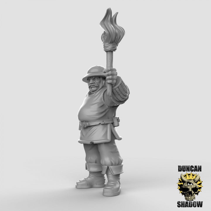 Town Guards with Daggers - Resin Miniature for DnD & Warhammer | 28mm/32mm