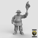 Town Guards with Clubs - Resin Miniature for DnD & Warhammer | 28mm/32mm