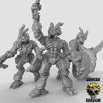 Thri-Kreen with Swords and Shields - Resin Miniature for DnD & Warhammer | 28mm/32mm