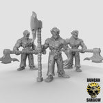 Ghouls with Great axes - 3 Poses - Resin Miniatures for DnD & Warhammer | 28mm/32mm