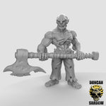 Ghouls with Great axes - 3 Poses - Resin Miniatures for DnD & Warhammer | 28mm/32mm