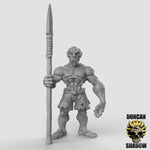 Ghouls with spears - 3 Poses - Resin Miniatures for DnD & Warhammer | 28mm/32mm