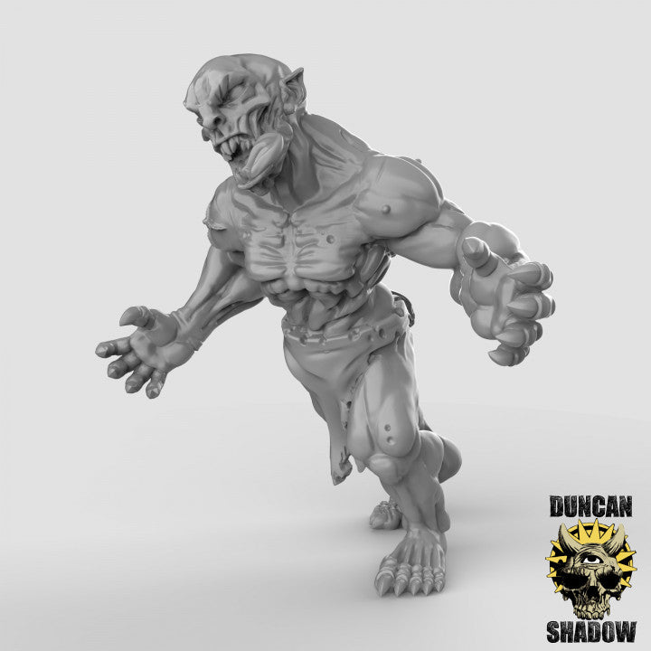 Ghouls - 3 Poses - Resin Miniatures for DnD & Warhammer | 28mm/32mm