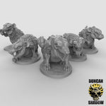 Giant Rats - 5 Poses - Resin Miniatures for DnD & Warhammer | 28mm/32mm