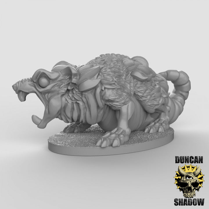 Giant Rats - 5 Poses - Resin Miniatures for DnD & Warhammer | 28mm/32mm