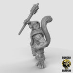 Lemur Folk with Warclubs - 3 Poses resin miniature - alternate angle