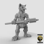 Lemur Folk with Warclubs - 3 Poses resin miniature - view 4