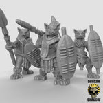 Lemur Folk with Spears - 3 Poses - Resin Miniatures for DnD & Warhammer | 28mm/32mm