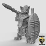 Lemur Folk with Spears - 3 Poses - Resin Miniatures for DnD & Warhammer | 28mm/32mm