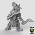 Lemur Folk with Kukri - 3 Poses - Resin Miniatures for DnD & Warhammer | 28mm/32mm