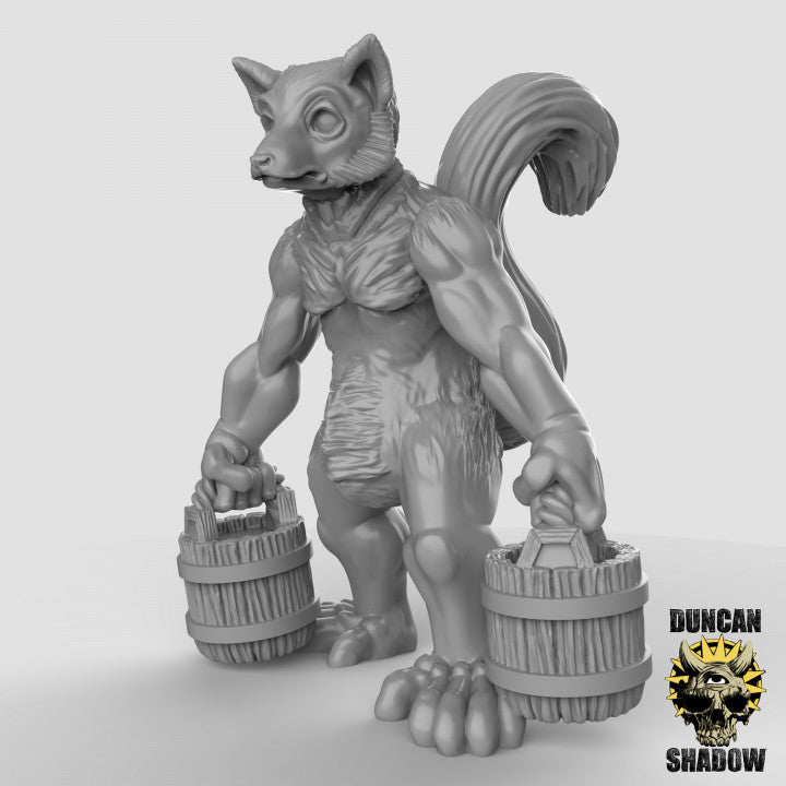 Lemur Civilians - 3 Poses - Resin Miniatures for DnD & Warhammer | 28mm/32mm