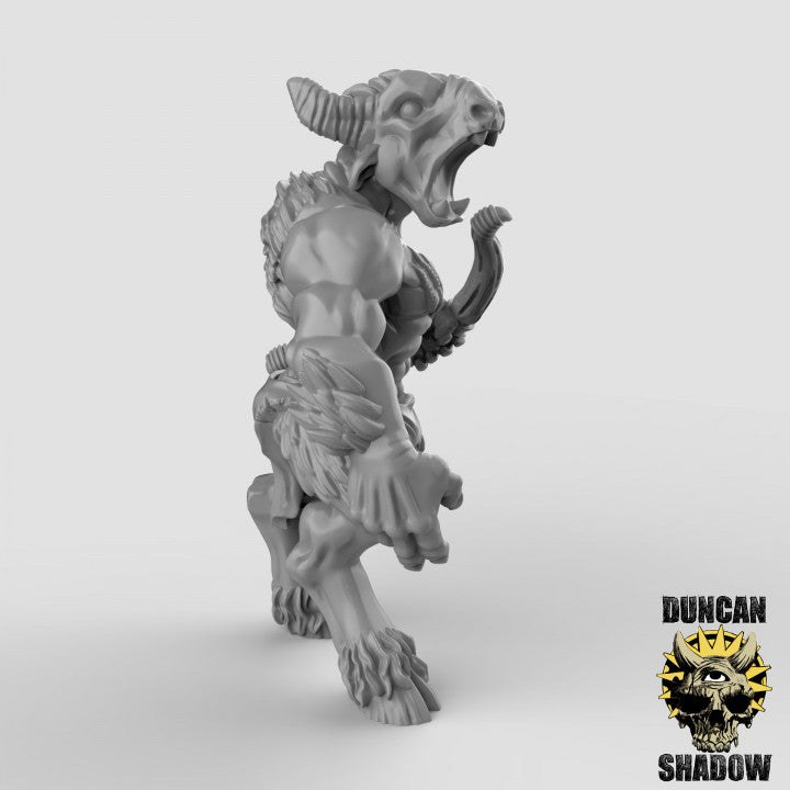 Beastmen with Bows - Resin Miniature for DnD & Warhammer | 28mm/32mm