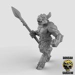 Beastmen with Spears - Resin Miniature for DnD & Warhammer | 28mm/32mm