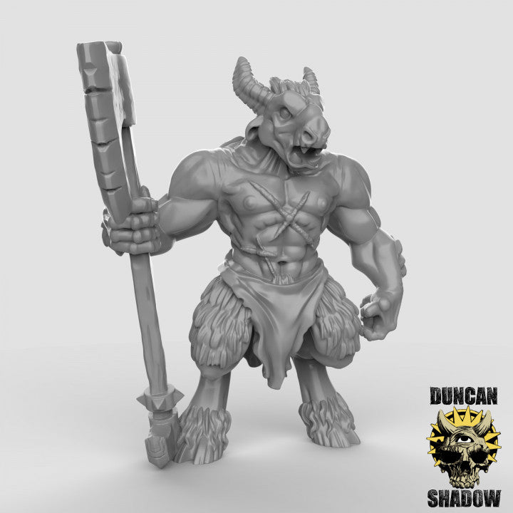 Beastmen with Great Axes - Resin Miniature for DnD & Warhammer | 28mm/32mm
