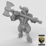 Beastmen with Great Axes - Resin Miniature for DnD & Warhammer | 28mm/32mm