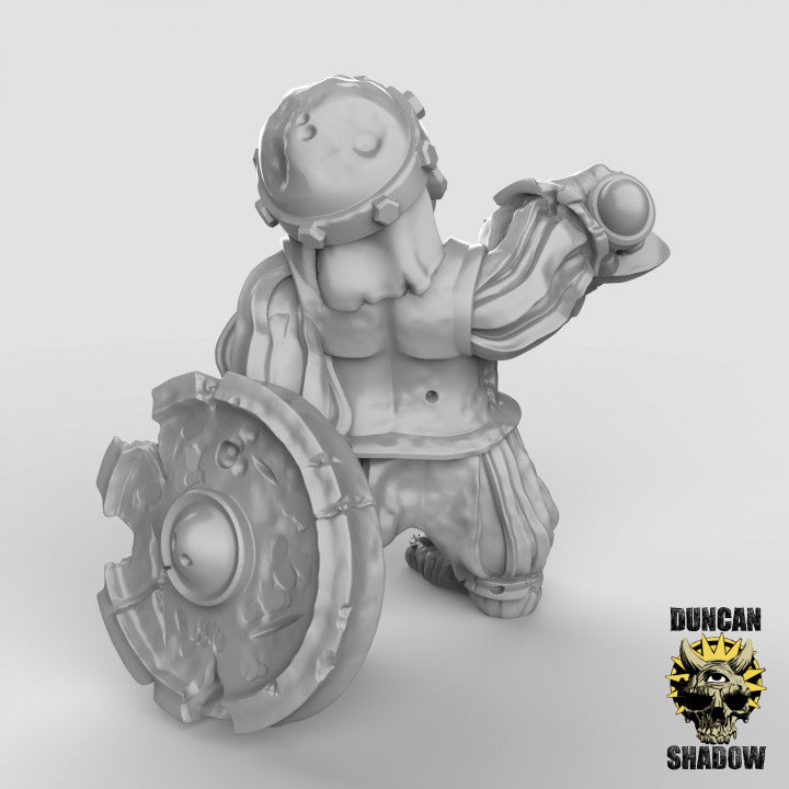 Zombie Halflings with Hand Weapons - Resin Miniature for DnD & Warhammer | 28mm/32mm