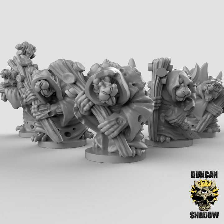 15mm Plague Monks with Staffs - Image 1