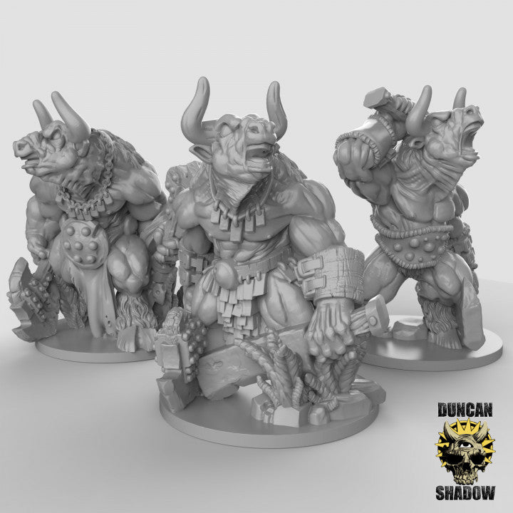 15mm Minotaurs with hand weapons - Image 1
