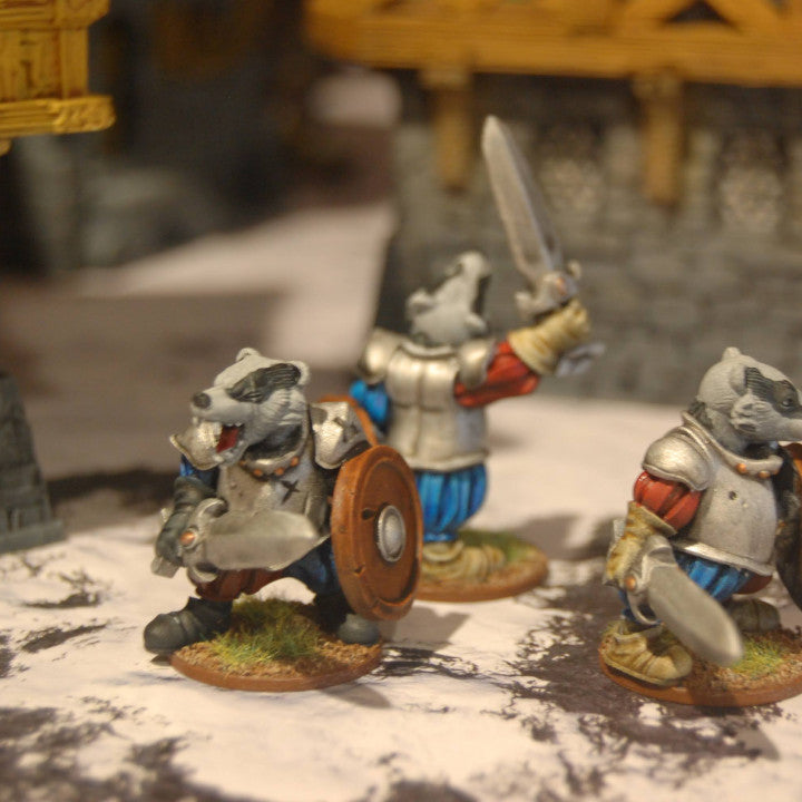 a close up of a toy figurine of knights