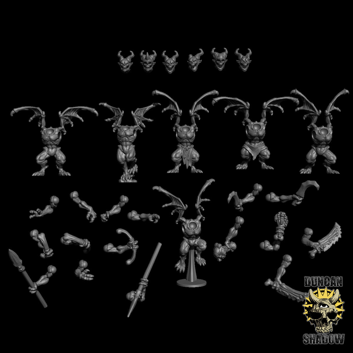 Imps Multi-Part Kit Resin Miniature Models for DnD | Tabletop Gaming I Halloween