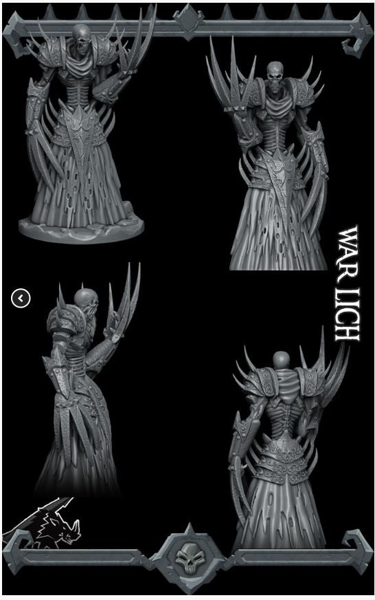 WAR LICH - Miniature | All Sizes | Dungeons and Dragons | Pathfinder | War Gaming
