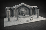 War Masters Court – Dark Fantasy Throne Room Terrain Kit | LED‑Ready PLA Gothic Diorama (28–32mm)