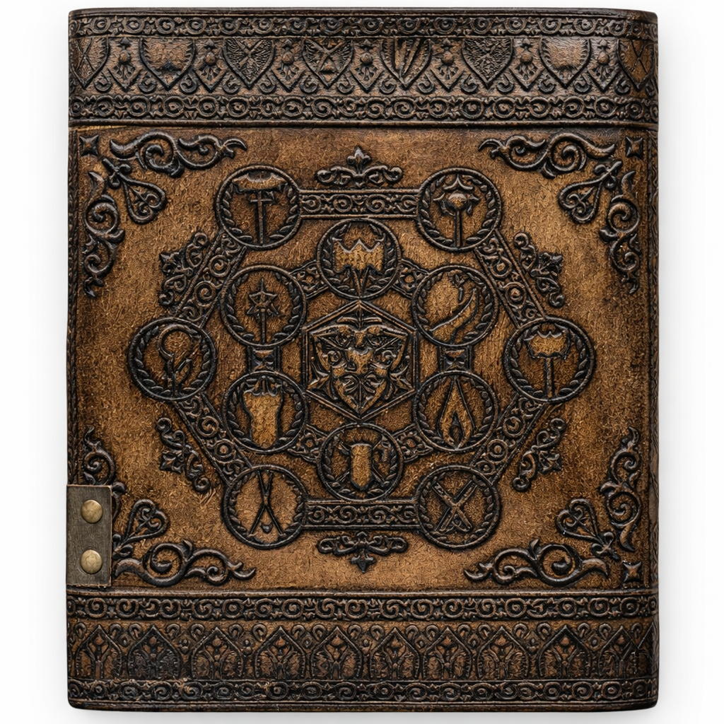 Dungeon Master Real Leather Notebook | Limited "Ancient Tome" Edition | DnD Leather Campaign Log | Diary | Journal
