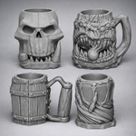 Mythic Monster Mugs – Orc | Lich | Coffin | Mimic | Treasure | Can Holders for Tabletop Gamers