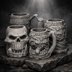 Mythic Monster Mugs – Orc | Lich | Coffin | Mimic | Treasure | Can Holders for Tabletop Gamers