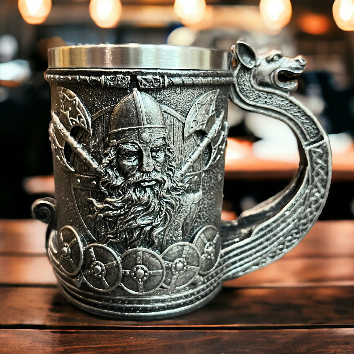 Viking Longship Norse Tankard Mug Beer Stein 20oz / 600ml