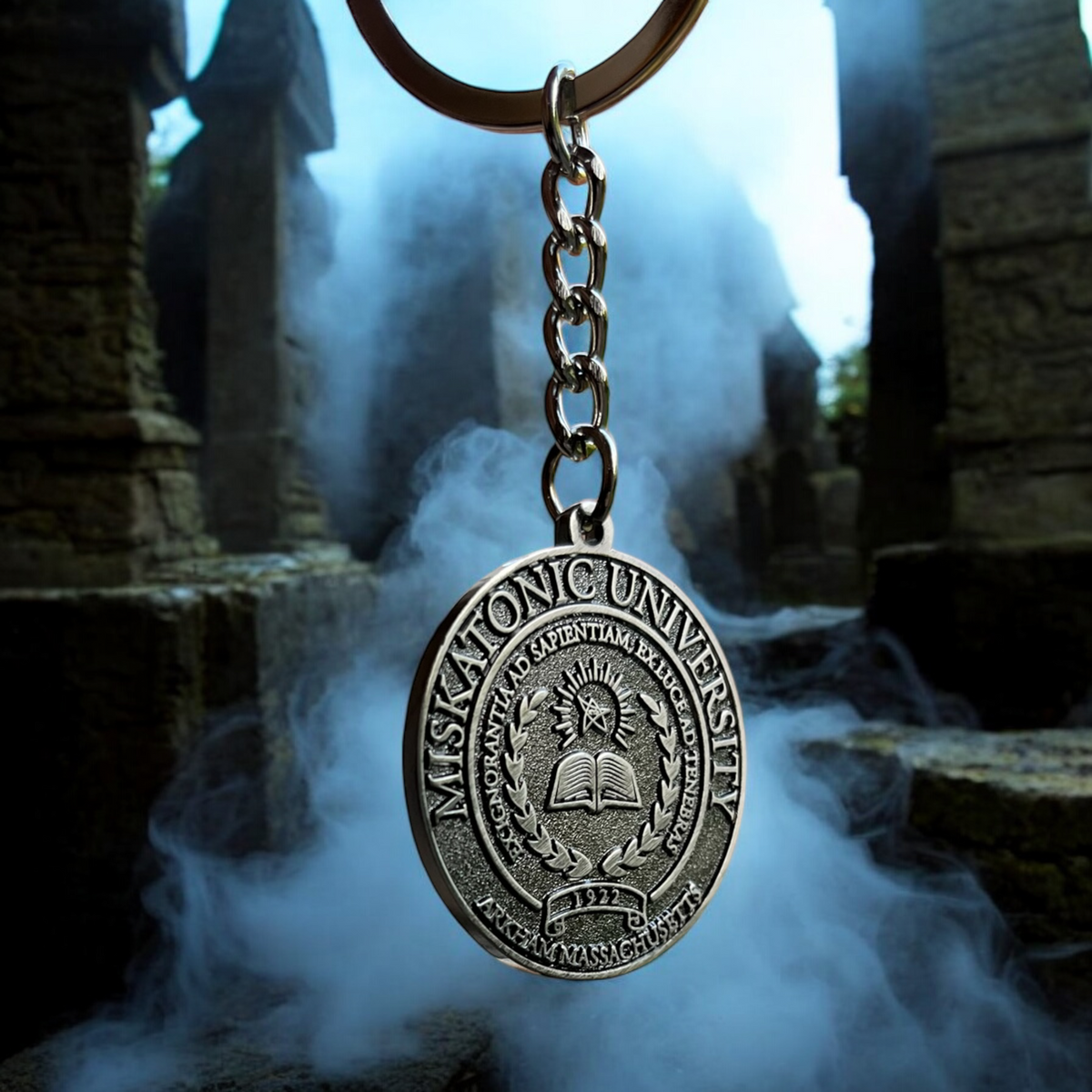 Miskatonic University Keyring Keychain | Cthulhu | Lovecraft | Mythos | Arkham Horror | Eldritch