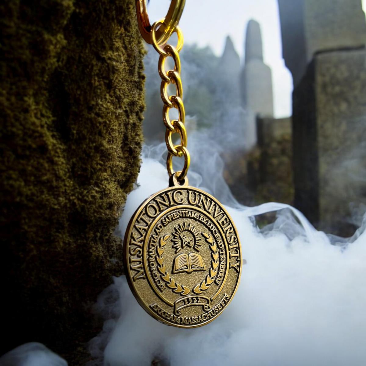 Miskatonic University Keyring Keychain | Cthulhu | Lovecraft | Mythos | Arkham Horror | Eldritch