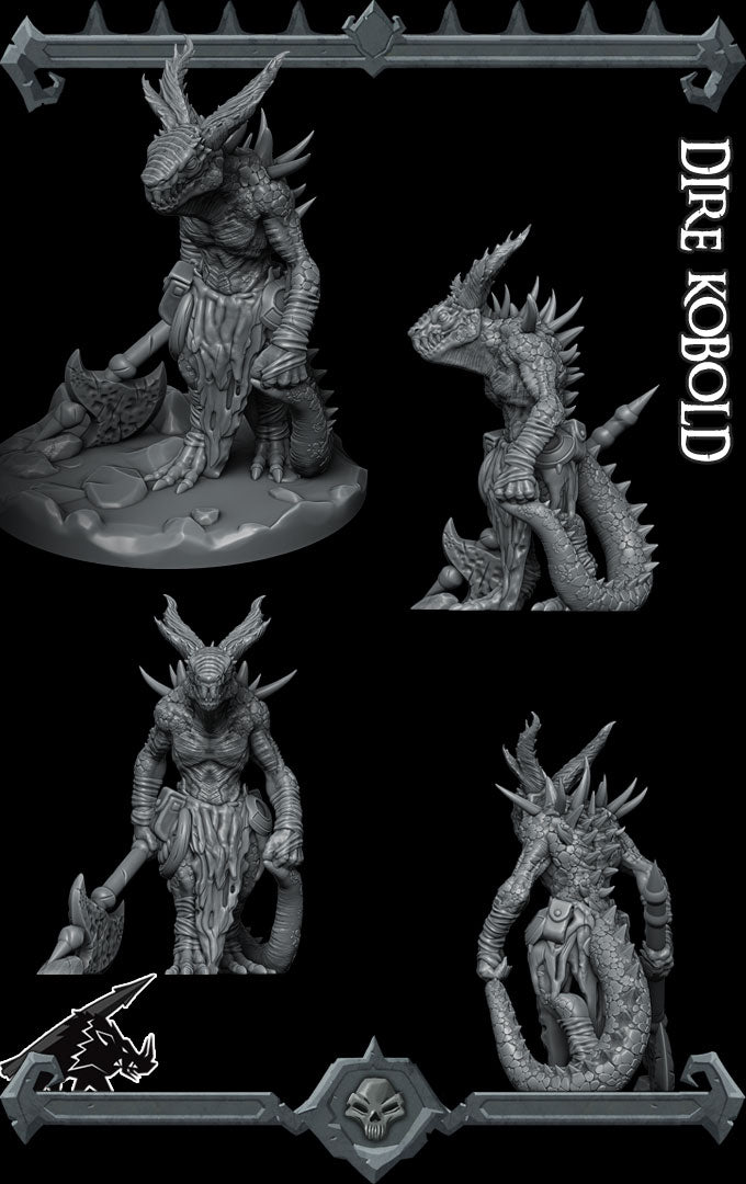DIRE KOBOLD - Miniature | All Sizes | Dungeons and Dragons | Pathfinder | War Gaming