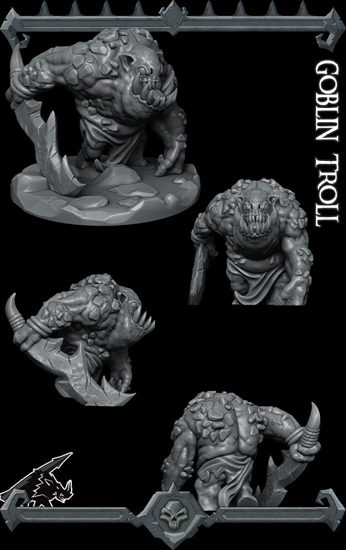 GOBLIN TROLL - Dungeons and dragons | Cthulhu | Pathfinder | War Gaming| Miniature Model