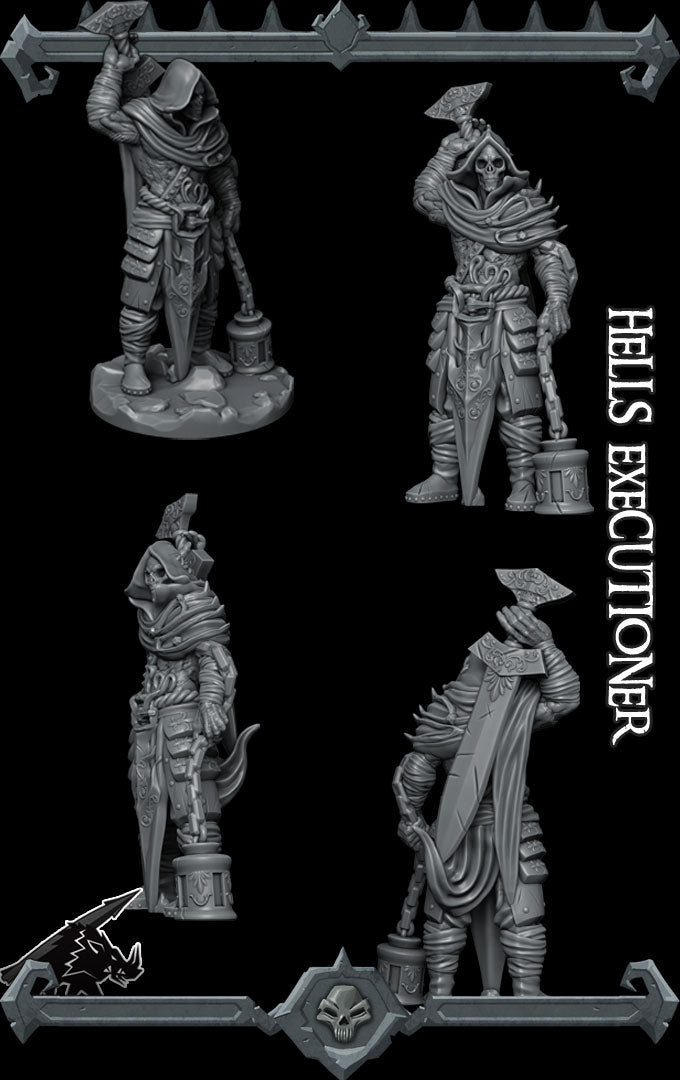 HELL'S EXECUTIONER - Miniature | All Sizes | Dungeons and Dragons | Pathfinder | War Gaming
