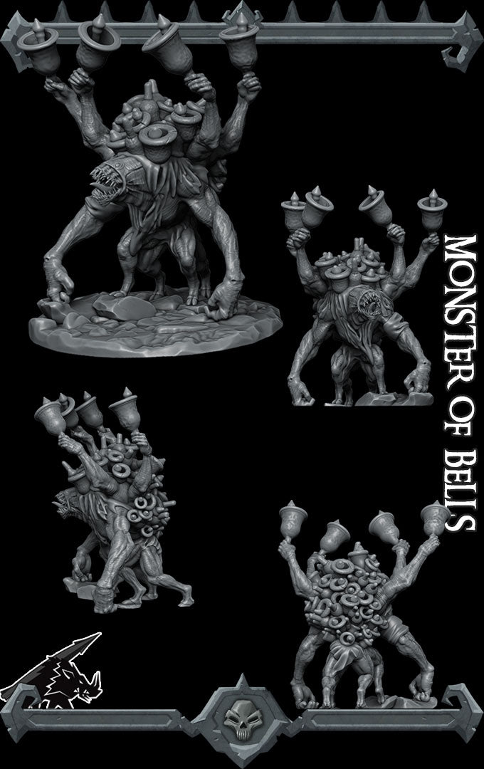 MONSTER OF BELLS Monster Resin 3D Printed Fantasy Miniature D&D Tabletop RPG